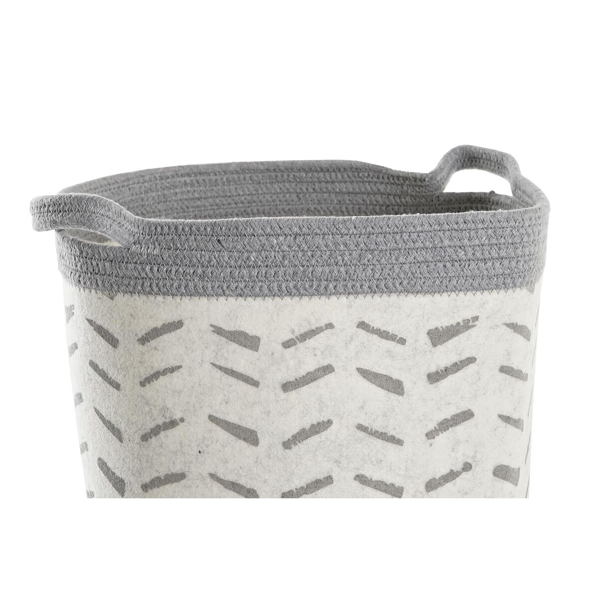 Set di Cestini DKD Home Decor Bianco Grigio 35 x 35 x 40 cm 3 Pezzi